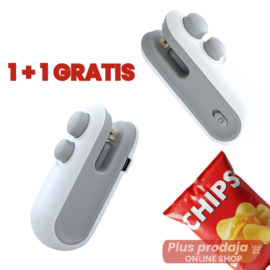 2 U 1 Zatvarač Za Plastične Kese - 1 + 1 GRATIS